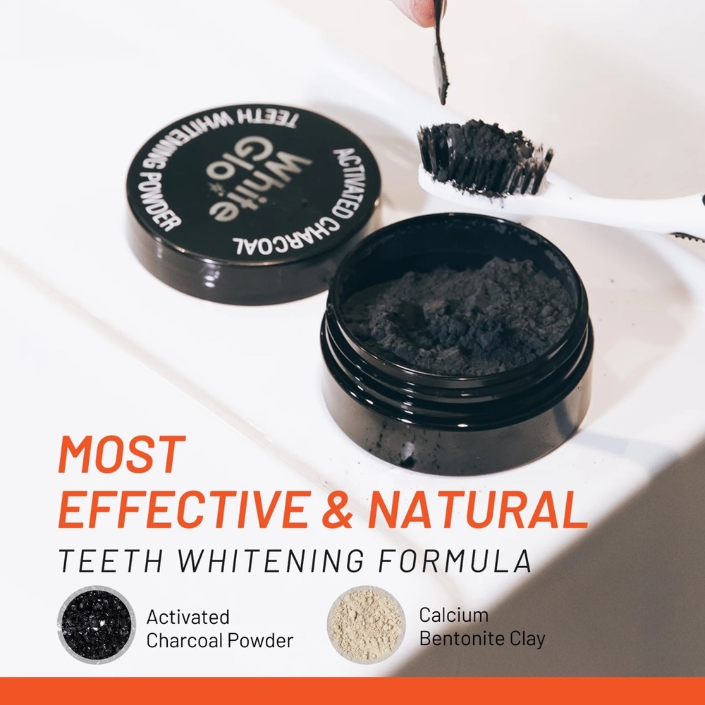 NEW White Glo Activated Charcoal Teeth Whitening Powder